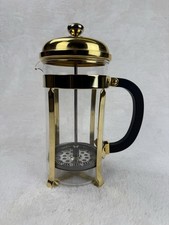 La Cafetiere 6 Cup French Press Gold Coffee Maker Cafetiere Glass Plunger