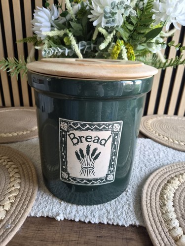 Vintage green bread bin - green,