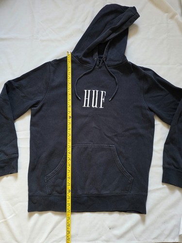 Huf navy hoodie embroidered - huf,