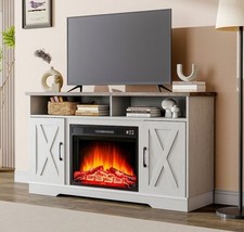 BAVORY 70" TV STAND INCLUDING FIREPLACE.