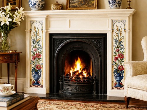 Wheatsheaf poppy fireplace - wheatsheaf,