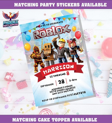 Personalised roblox party - roblox,