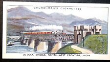 ATTOCK BRIDGE  North West Frontier  India  Vintage 1937 Card  KE28