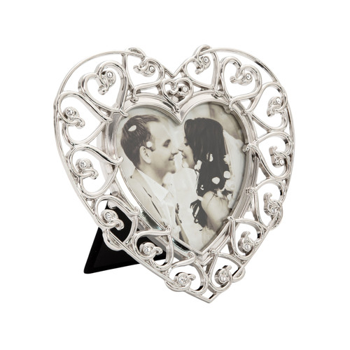 Heart themed 4x4 silver - heart,