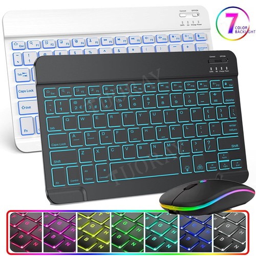 Slim backlit keyboard mouse - backlit,
