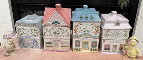 Lenox village canisters 1990 - lenox,