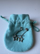Authentic Tiffany & Co. Silver Star Link drop dangle Stud Earrings Very RARE