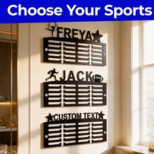 Personalised medal hanger - personalised,