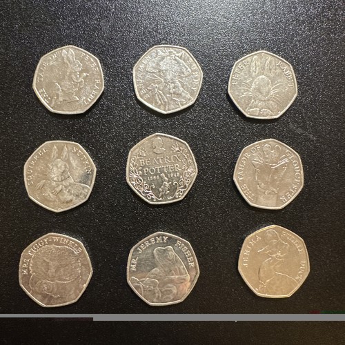 Beatrix potter 50p pieces - beatrix,
