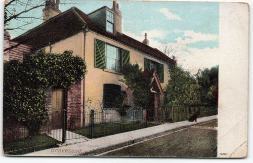 Vtg postcard fort house - postcard,