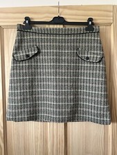 CATH KIDSTON Green & Pink Wool Blend Tweed Mini Skirt Size 14 NWOT Smart Office