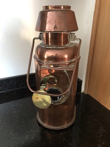 Vintage large copper ship - large,