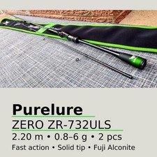 Purelure ZERO ZR-732ULS UL Spinning Rod 2.20m 0.8–6g Fast Solid Tip Fuji Guides
