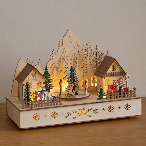 Wooden christmas light - christmas, up