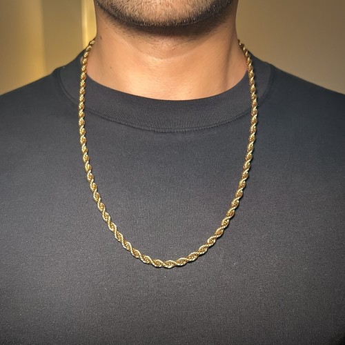 5mm thick gold - thick, twisted