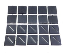25mm Square Black Plastic