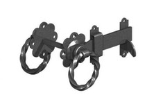 Twisted Ring Gate Latch Black