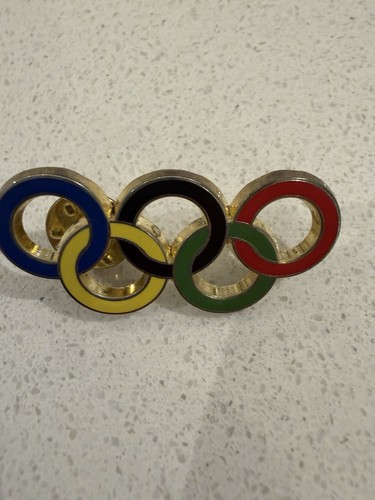 Olympic rings enamel lapel - rings,