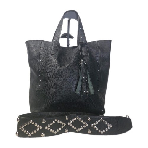 Hobbs black leather studded