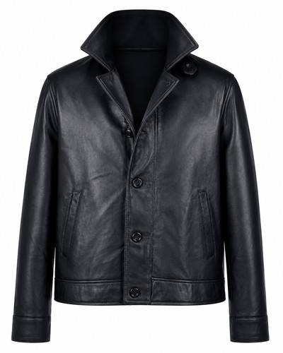 007 light black leather - black, jacket