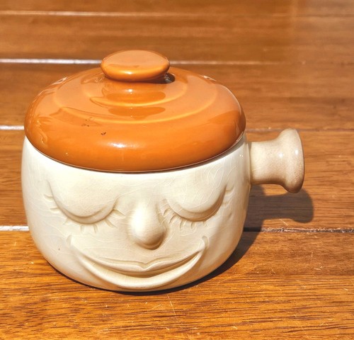Retro sylvac ceramic face pot - retro,