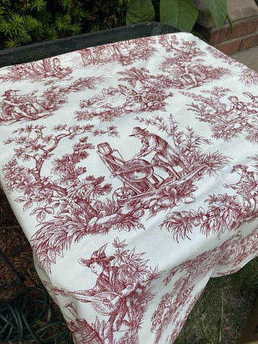 Waverly red off white toile - off-white,