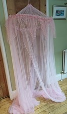 Girls Pink Sparkly Princess canopy  for over single bed