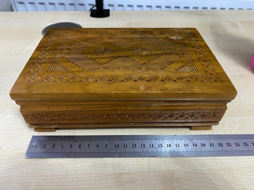 Vintage wooden cigarette box - vintage,