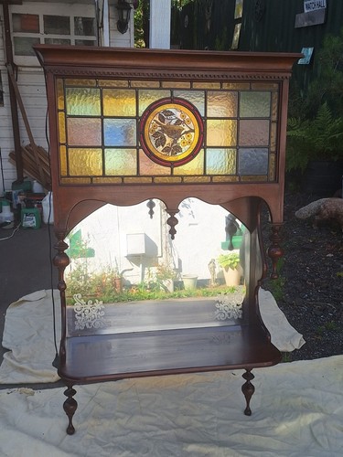 Superb victorian mahogany wall - mahogany,
