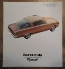 PLYMOUTH BARRACUDA original 1965 USA Mkt Sales Brochure