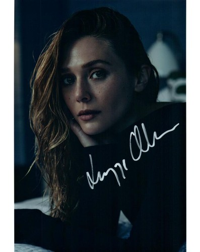 Elizabeth olsen autographed - elizabeth,