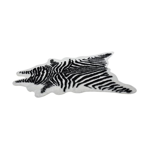 Faux zebra print rug polyester - rug,