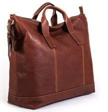 RRP£365 Gianni Conti Italian Tan Leather ClassicMedium Holdall Grab Shoulder Bag