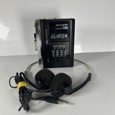Sharp JC-202 Personal Cassette Tape Player W/ Auto Reverse - Tested & Working