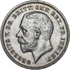 1935 Crown - George V British Silver Coin - Very Nice