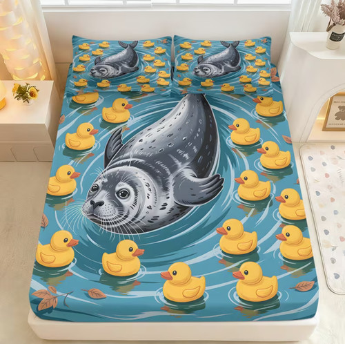 Cartoon rubber duck fitted - rubber,