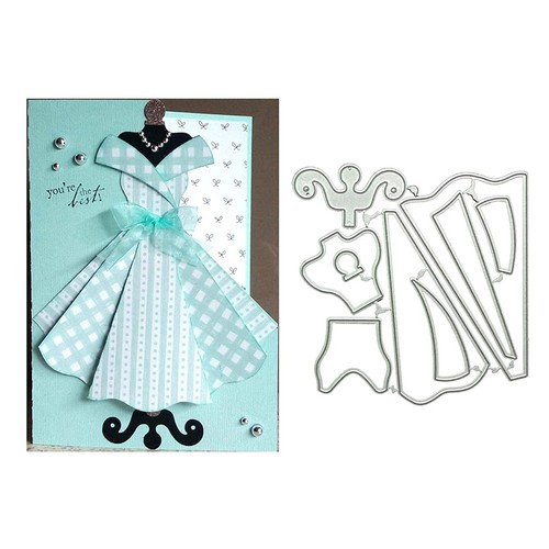 Dress metal die cuts cutting - dress, cuts,