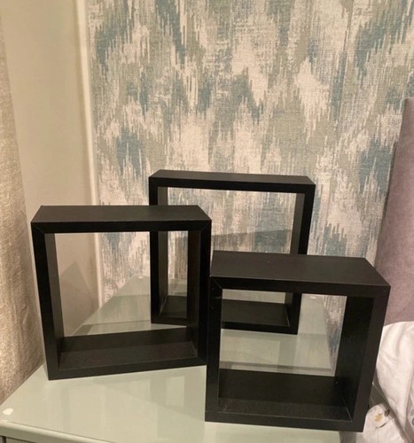 Set black square wall - set,