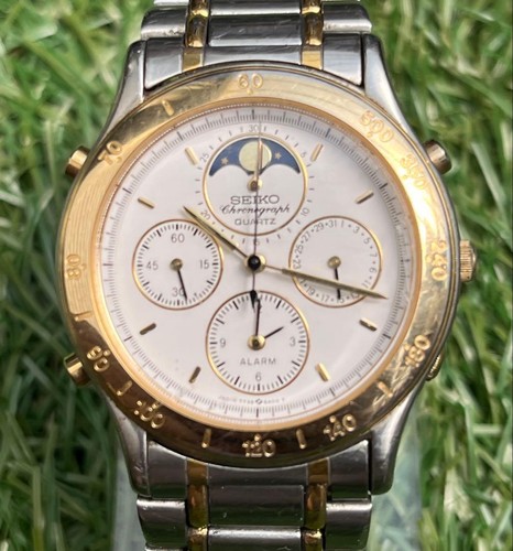 Seiko chronograph moon phase - chronograph,