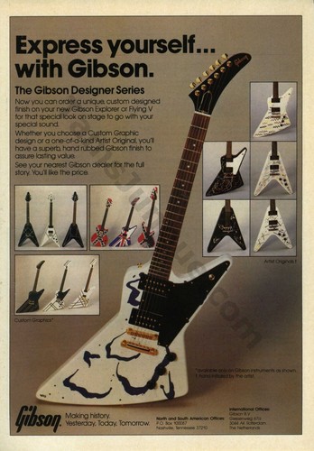 1984 gibson guitars - gibson, designer
