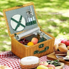 Wicker Picnic Basket for 2