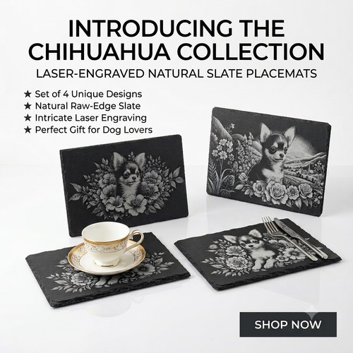 Set chihuahua slate - set, 4