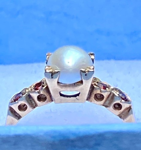 Antique 9ct gold garnet - garnet, and