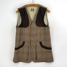 Hucklecote Tweed Shooting Vest Mens 40 Brown Country Sporting Gilet Waistcoat