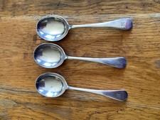 Dixon 3 Soup Spoons Vintage EPNS etched with letter N 