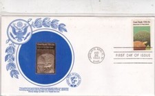 United States 1980 Brain Coral 23 karat Gold FDC Charlotte Amalie VI cancel VGC