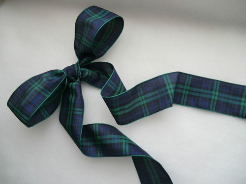 Tartan ribbon black watch - black,