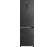 Haier HETR3619ENPB No Frost Fridge Freezer in Slate Black