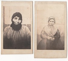 Martin Dumollard Serial Killer & His Wife Marie Martinet Photo CDV Salt Paper