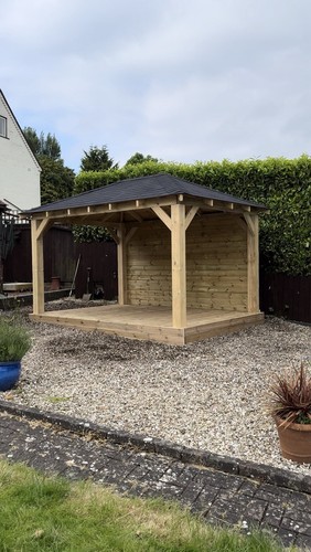 Outdoor wooden garden gazebo - garden,